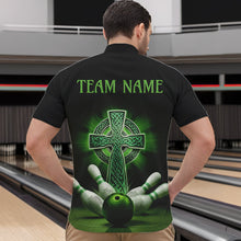 Load image into Gallery viewer, Custom Celtic Cross Faith Bowling Quarter-Zip Team Shirts For Men, Bowlers Outfits IPHW8577