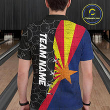 Load image into Gallery viewer, Arizona Flag Custom Bowling Team Shirts For Men, Patriotic Bowling League Shirt IPHW10718