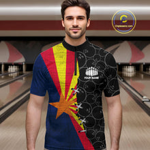 Load image into Gallery viewer, Arizona Flag Custom Bowling Team Shirts For Men, Patriotic Bowling League Shirt IPHW10718