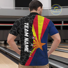 Load image into Gallery viewer, Arizona Flag Custom Bowling Team Shirts For Men, Patriotic Bowling League Shirt IPHW10718