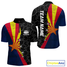 Load image into Gallery viewer, Arizona Flag Custom Bowling Team Shirts For Men, Patriotic Bowling League Shirt IPHW10718