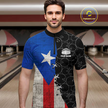 Load image into Gallery viewer, Puerto Rico Flag Custom Bowling Team Shirts For Men, Patriotic Bowling League Shirt IPHW10719