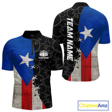 Load image into Gallery viewer, Puerto Rico Flag Custom Bowling Team Shirts For Men, Patriotic Bowling League Shirt IPHW10719
