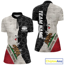 Load image into Gallery viewer, California Flag Custom Bowling Team Shirts For Women, Patriotic Bowling League Shirt IPHW10721