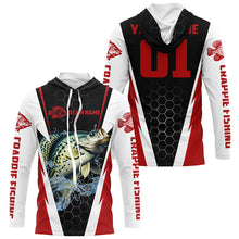 Load image into Gallery viewer, Custom Crappie Fishing Jerseys, Crappie Tournament Fishing Shirts With Team Name And Number | Red IPHW6404