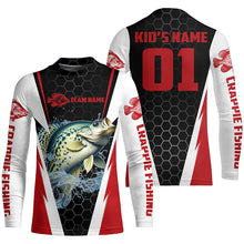 Load image into Gallery viewer, Custom Crappie Fishing Jerseys, Crappie Tournament Fishing Shirts With Team Name And Number | Red IPHW6404