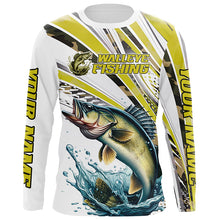 Load image into Gallery viewer, Personalized Walleye Fishing Jerseys, Custom Walleye Long Sleeve Fishing Shirts Camo IPHW6798