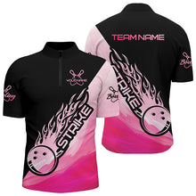 Load image into Gallery viewer, Strike Bowling Pink Bowling Polo Shirts For Men, Custom Bowling Team Shirts Bowler Outfit IPHW5241