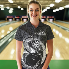 Load image into Gallery viewer, Custom Viking Dragon Bowling Polo Team Shirts For Women, Celtic Bowling Shirt IPHW8584