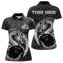 Load image into Gallery viewer, Custom Viking Dragon Bowling Polo Team Shirts For Women, Celtic Bowling Shirt IPHW8584