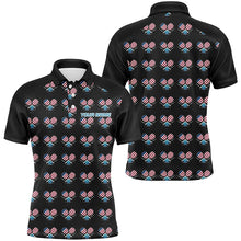 Load image into Gallery viewer, Personalized American Flag Pickleball Polo Shirts For Men, Patriotic Pickleball Jerseys For Team IPHW6941
