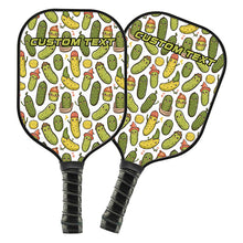 Load image into Gallery viewer, Cute Pickles Cucumbers Custom Cute Pickleball Paddle, Funny Pickleball Paddles For Men And Women IPHW7493