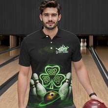 Load image into Gallery viewer, Custom Celtic Saint Patricks Day Bowling Polo Shirts For Men, Bowling Tournament Shirt IPHW8592