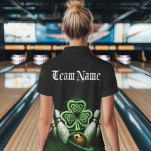 Load image into Gallery viewer, Custom Celtic Saint Patricks Day Bowling Polo Shirts For Women, Bowling Tournament Shirt IPHW8592
