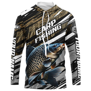 Carp Fishing Grass Camo Custom Long Sleeve Shirts, Carp Uv Fishing Jerseys IPHW6082