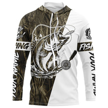 Load image into Gallery viewer, Custom Bass Fishing Tattoo Grass Camo Long Sleeve Tournament Fishing Shirts, Bass Fishing Jerseys IPHW6085