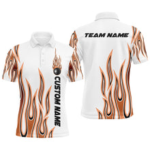 Load image into Gallery viewer, Personalized Flame Bowling Shirts For Men And Women, Bowling Ball Custom Bowling Team Shirt IPHW4984