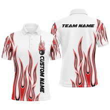 Load image into Gallery viewer, Personalized Flame Bowling Shirts For Men And Women, Bowling Ball Custom Bowling Team Shirt IPHW4987