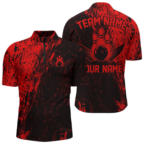 Personalized Bowling Shirts For Men And Women, Team Bowling Jerseys Bowling Pin |Red IPHW4998