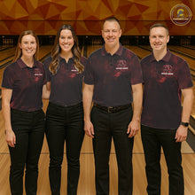 Load image into Gallery viewer, Custom Red Flame Celtic Cross Dragon Bowling Team Shirts, Faith Bowling Tournament Shirts IPHW10508
