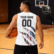 Load image into Gallery viewer, Custom Patriotic US Flag Basketball Jerseys, Personalized Name Number Basketball Team Shirt IPHW10510