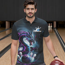 Load image into Gallery viewer, Custom Futuristic Style Dragon Bowling Polo Shirts For Men, Dragon Bowling Outfits IPHW8914