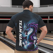 Load image into Gallery viewer, Custom Futuristic Style Dragon Bowling Quarter-Zip Shirts For Men, Dragon Bowling Outfits IPHW8914