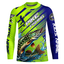 Load image into Gallery viewer, Custom Pike Fishing Uv Protection Long Sleeve Shirts, Pike Tournament Fishing Shirt IPHW7178