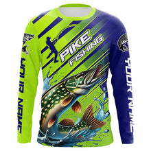 Load image into Gallery viewer, Custom Pike Fishing Uv Protection Long Sleeve Shirts, Pike Tournament Fishing Shirt IPHW7178