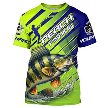 Load image into Gallery viewer, Custom Perch Fishing Uv Protection Long Sleeve Shirts, Perch Tournament Fishing Shirt IPHW7179