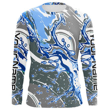 Load image into Gallery viewer, Water Splashing Camo Uv Protection Long Sleeve Fishing Shirts, Custom Performance Fishing Shirts IPHW5783