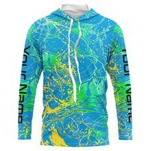Load image into Gallery viewer, Water Splashing Camo Uv Protection Long Sleeve Fishing Shirts, Custom Performance Fishing Shirts IPHW5784