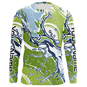 Water Splashing Camo Uv Protection Long Sleeve Fishing Shirts
