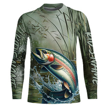 Load image into Gallery viewer, Rainbow Trout Fishing Custom 3D All Over Printed Long Sleeve Shirts, Trout Fisherman Jerseys IPHW6635