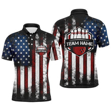 Load image into Gallery viewer, American Flag Bowling Shirt For Men, Custom Bowling Jersey For Team Patriots Bowlers Shirt IPHW5140