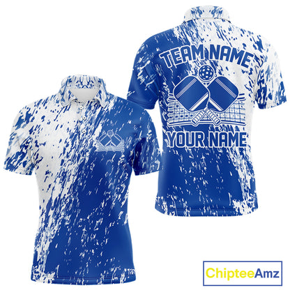 Custom Blue Pickleball Men Polo,Pickleball Team Matching Shirt Pickleballer Outfit IPHW12717