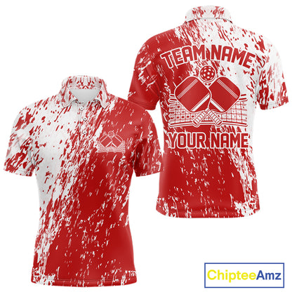 Custom Red Pickleball Men Polo,Pickleball Team Matching Shirt Pickleballer Outfit IPHW12719