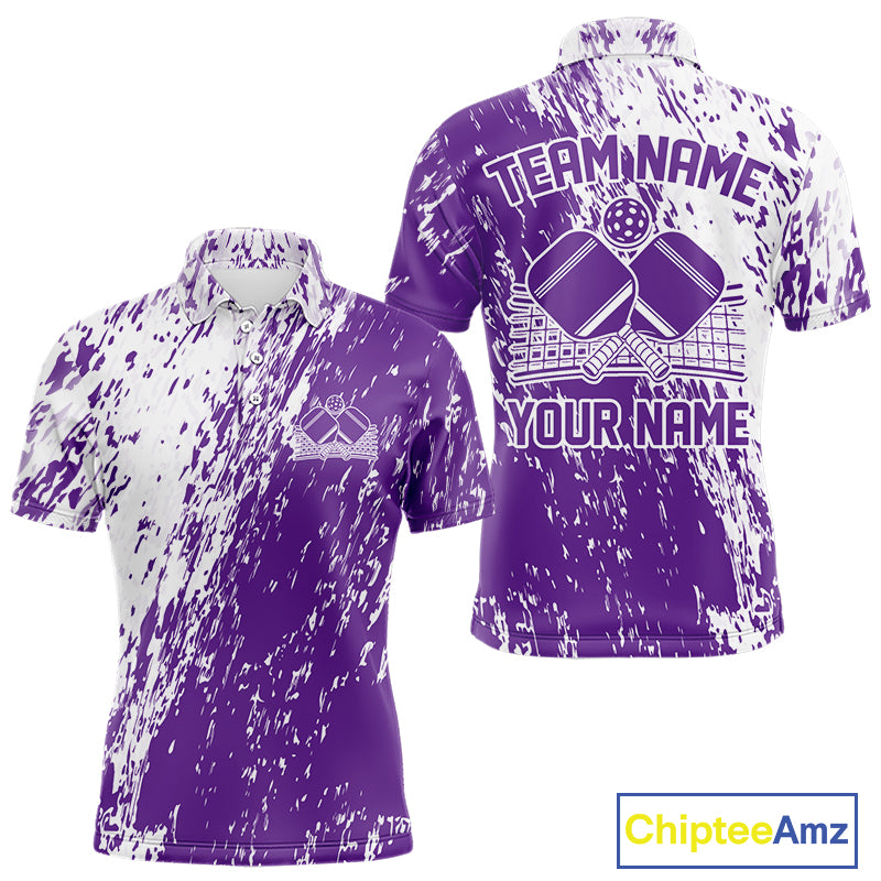 Custom Purple Pickleball Men Polo,Pickleball Team Matching Shirt Pickleballer Outfit IPHW12720