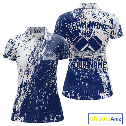 Custom Navy Blue Pickleball Women Polo,Pickleball Team Matching Shirt Pickleballer Outfit IPHW12721