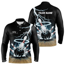 Load image into Gallery viewer, Custom Lightning Bowling Team Shirts For Men, Bowler Outfit Bowling Jersey IPHW7976