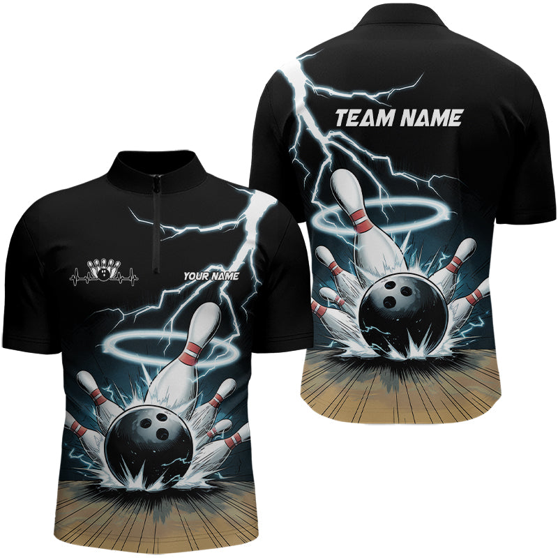 Custom Lightning Bowling Team Shirts For Men, Bowler Outfit Bowling Jersey IPHW7976