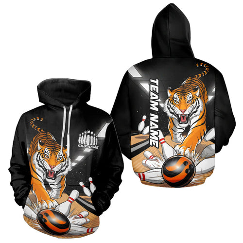 Custom Tiger Bowling Hoodie Shirts For Men And Women, Tiger Bowling Team Shirt Bowler Outfits IPHW7980