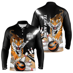 Custom Tiger Bowling Shirts For Men, Tiger Bowling Team Shirt Bowler Uniform Outfits IPHW7980