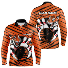 Load image into Gallery viewer, Custom Tiger Bowling Shirts For Men, Tiger Bowling Team Shirt Bowler Uniform Outfits IPHW7982