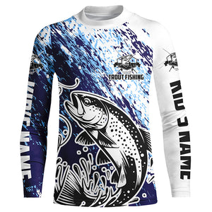 Custom Trout Fishing Jerseys, Trout Tournament Long Sleeve Fishing Shirts IPHW5791
