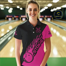 Load image into Gallery viewer, Custom Bowling Shirts For Women, Bowling Team Shirts Bowling Strike | Pink IPHW4290