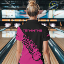 Load image into Gallery viewer, Custom Bowling Shirts For Women, Bowling Team Shirts Bowling Strike | Pink IPHW4290