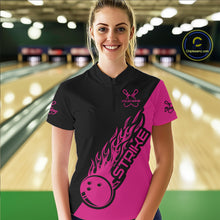 Load image into Gallery viewer, Custom Bowling Shirts For Women, Bowling Team Shirts Bowling Strike | Pink IPHW4290