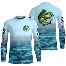 Load image into Gallery viewer, Mahi Mahi Fishing Custom Performance Fishing Gear Shirts, Mahi Mahi Long Sleeve Fishing Shirts IPHW6816