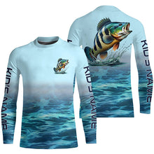 Load image into Gallery viewer, Peacock Bass Fishing Custom Performance Fishing Gear Shirts, Peacock Bass Long Sleeve Fishing Shirts IPHW6818